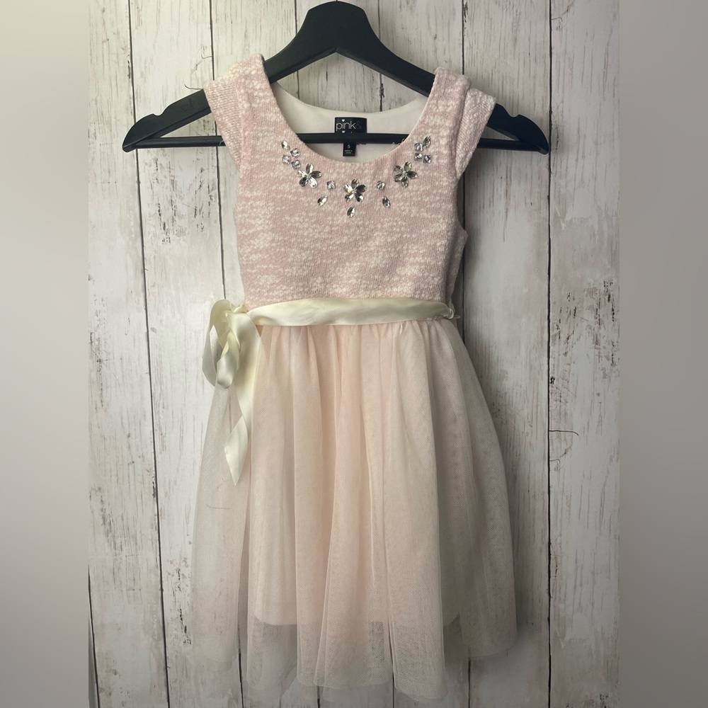 PINK AND VOILET Kids Dress with Embellishments size 5
